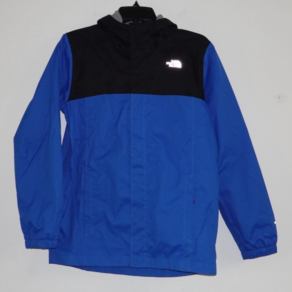 The North Face Resolve 2 Rain Jacket – Boys’ L (14/16), Blue & Black